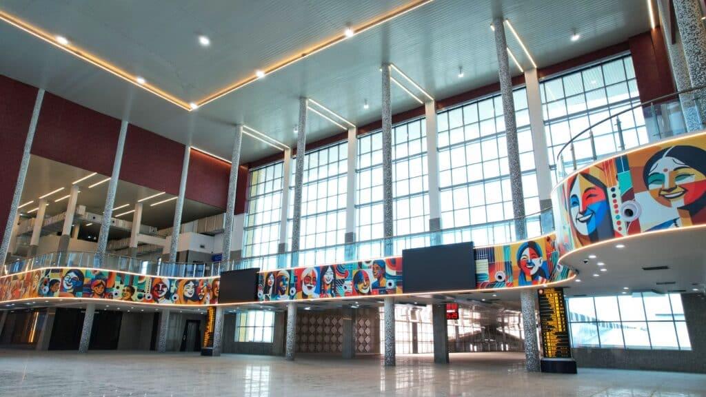 Building mass composition of Charlapalli Railway Terminal (CHZ) designed by RR Architects & Associates, showcasing contemporary public infrastructure architecture in Telangana